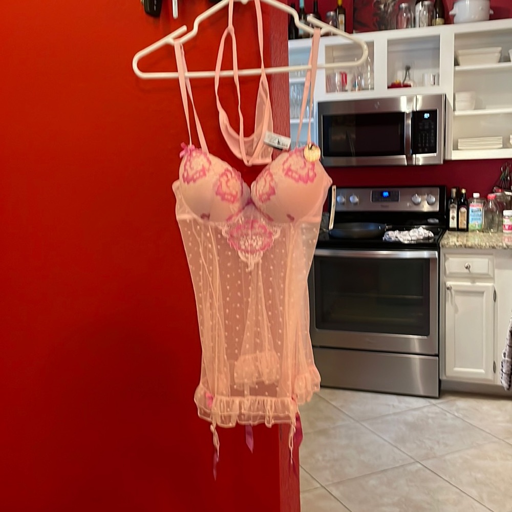 Intimate pink with matching panties